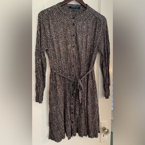 French Connection dark floral shirt dress, sz 12